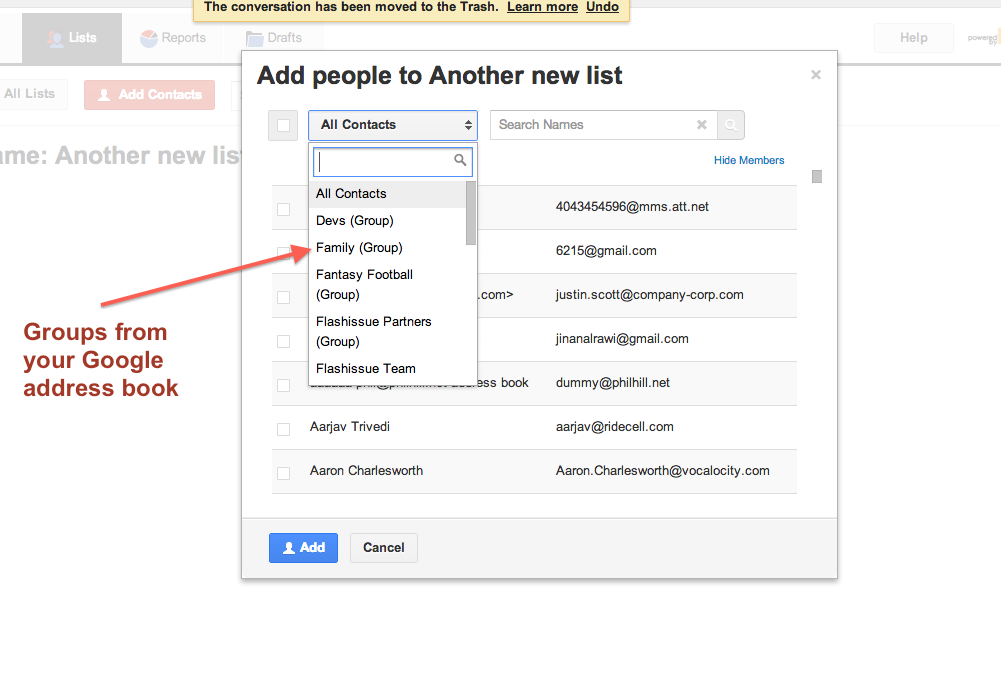 How to add a Google Group